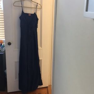 Navy Pinstriped Jumpsuit, Size M